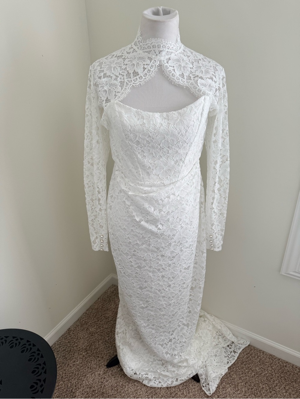 NEW Grace Loves Lace Joy Strapless Wedding Dress (L) and Joy Bolero Jacket (M) - Picture 5 of 16